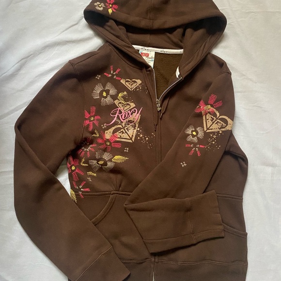 ⚡️SOLD⚡️ VINTAGE Roxy Embroidered Hoodie - Picture 1 of 5